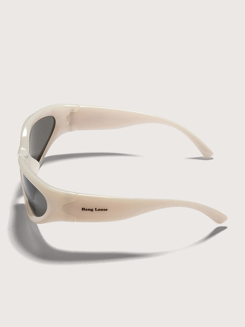 Óculos de Sol Esportivo Bege Hang Loose Grunge
