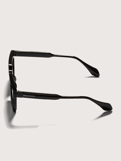Óculos de Sol Quadrado Preto Hang Loose Black Diamond