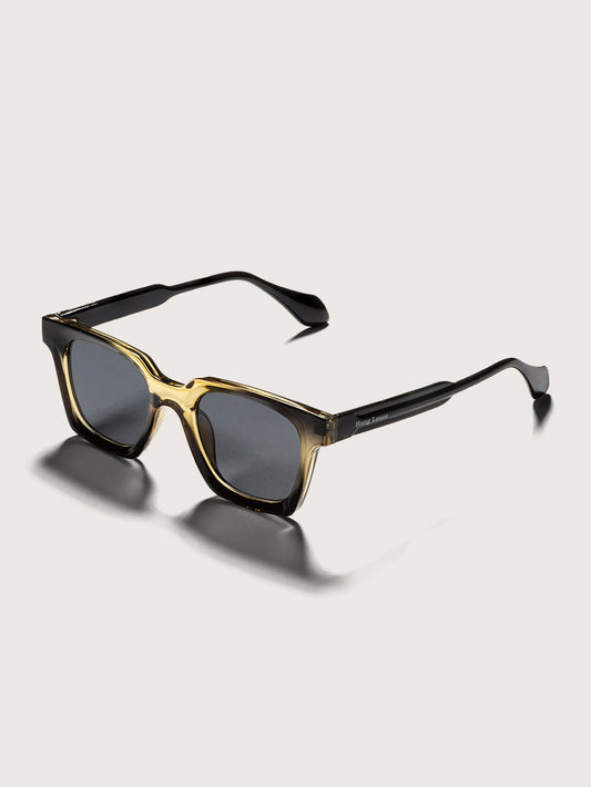 Óculos de Sol Quadrado Preto Âmbar Hang Loose Black Diamond