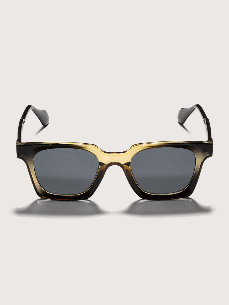 Óculos de Sol Quadrado Preto Âmbar Hang Loose Black Diamond