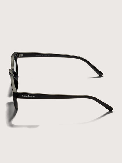 Óculos de Sol Redondo Preto Espelhado Hang Loose McQueen