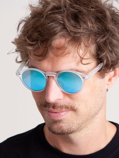 Óculos de Sol Redondo Branco Hang Loose Ice
