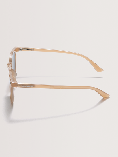Óculos de Sol Redondo Bege Hang Loose Aura