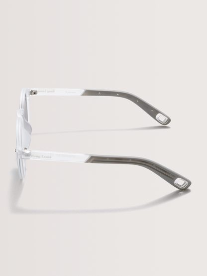 Óculos de Sol Redondo Branco Hang Loose Ice