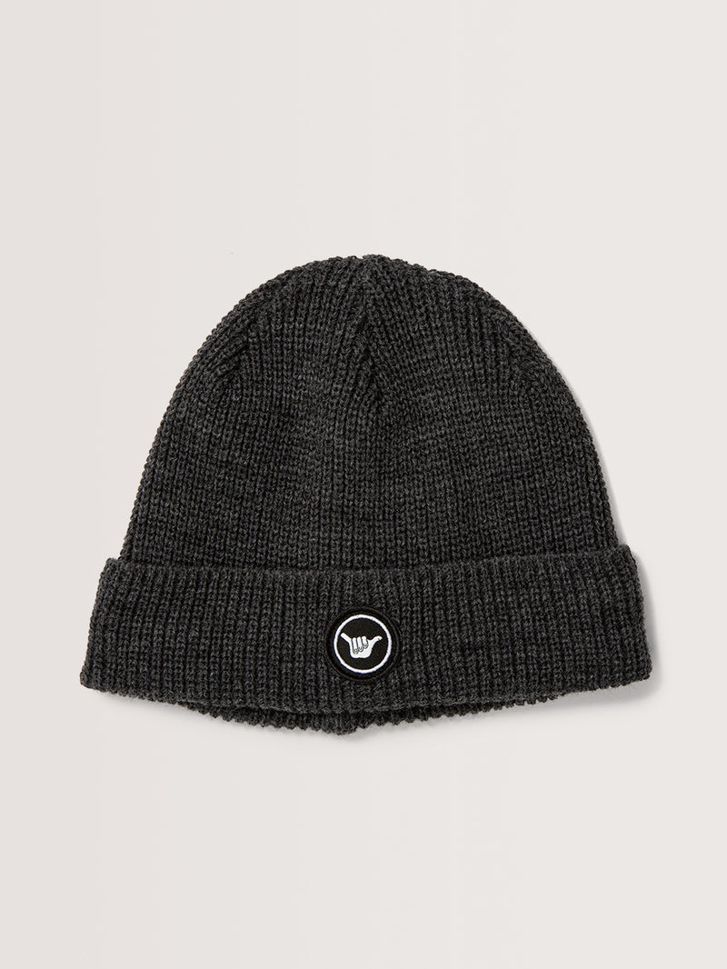 Gorro mescla preto da Hang Loose com mini logo na frente. Tecido canelado e confortável. 